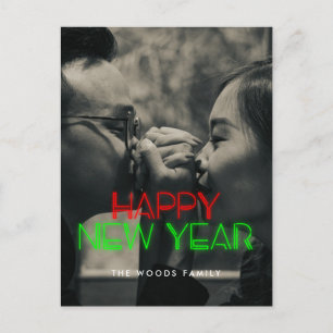 Cartes Pour Fêtes Annuelles 80s rétro néon lumières Bonne année photo