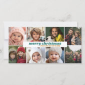 Cartes Pour Fêtes Annuelles 8 Collage photo - Joyeux Noël Retro Stripes (Devant)