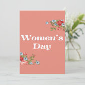 Cartes Pour Fêtes Annuelles 8 mars Journée des femmes (Debout devant)