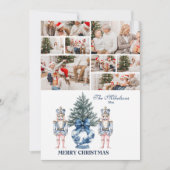 Cartes Pour Fêtes Annuelles 8 Photo Blue Chinoiserie Nutcracker Christmas (Devant)