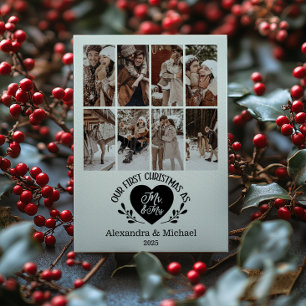 Cartes Pour Fêtes Annuelles 8 Photo cœur Premier Noël comme M. et Mme