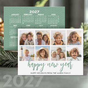 Cartes Pour Fêtes Annuelles 8 Photo Collage - Calendrier BNV 2027