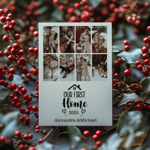 Cartes Pour Fêtes Annuelles 8 Photo Minimaliste Noël Notre Première Maison