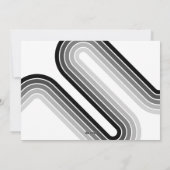 Cartes Pour Fêtes Annuelles 8 Photo Noir Blanc Minimal Lignes Rétro Noël (Dos)