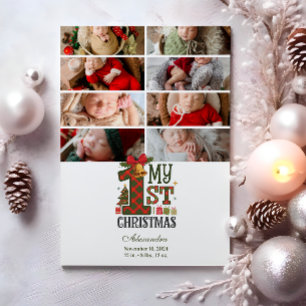 Cartes Pour Fêtes Annuelles 8 Photo Plaid Premier Noël