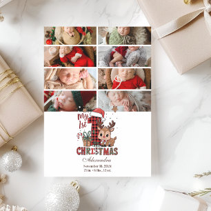 Cartes Pour Fêtes Annuelles 8 Photo Plaid Renne Premier Noël