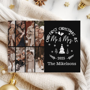 Cartes Pour Fêtes Annuelles 8 Photo Premier Noël en tant que M. et Mme