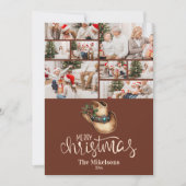 Cartes Pour Fêtes Annuelles 8 Photo Western Cowboy Casquette Noël (Devant)