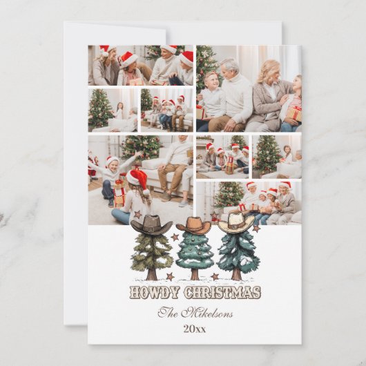 Cartes Pour Fêtes Annuelles 8 photo Western Howdy Christmas (Devant)