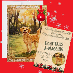 Cartes Pour Fêtes Annuelles 8ème jour de Noël de chiens