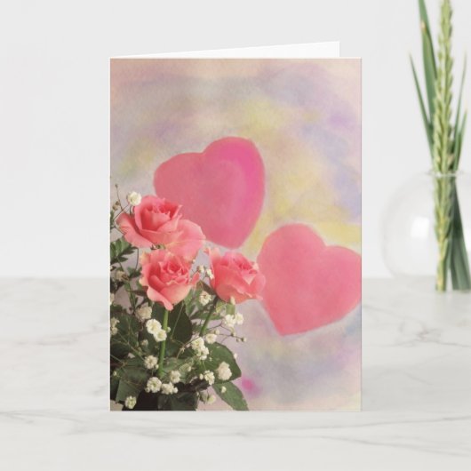 Cartes Pour Fêtes Annuelles 99 Coeurs et fleurs Miracle. (Devant)