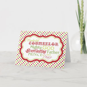 Cartes Pour Fêtes Annuelles 9:6 de Carte-Isaïe de Noël de vers d'écriture