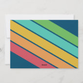 Cartes Pour Fêtes Annuelles 9 Décalage photo - Gras Joyeux Noël Retro Stripe (Dos)