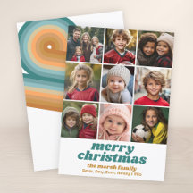 9 Frontière photo - Joyeux Noël Retro Line Art