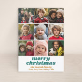 Cartes Pour Fêtes Annuelles 9 Frontière photo - Joyeux Noël Retro Line Art