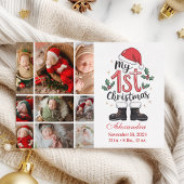 Cartes Pour Fêtes Annuelles 9 Photo Cute Père Noël Baby 1er Noël