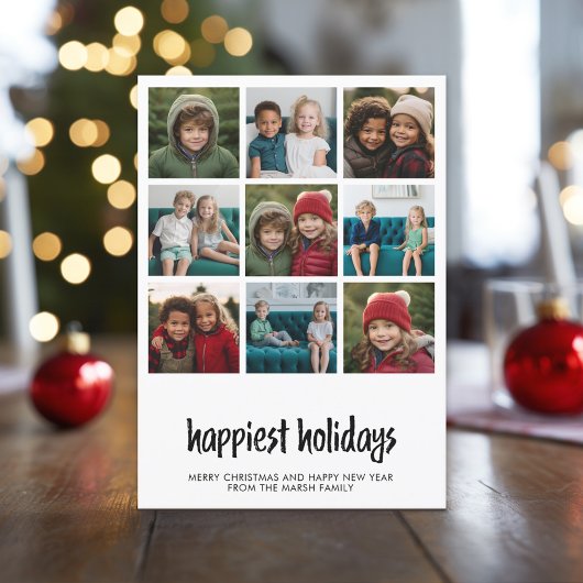 Cartes Pour Fêtes Annuelles 9 Photo Happiest minimum Noël noir blanc