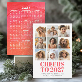 Cartes Pour Fêtes Annuelles 9 Photo Meilleure Année Jamais HYN 2027 Calendrier
