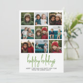 Cartes Pour Fêtes Annuelles 9 Points verts et rouges photo - Noël heureux (Debout devant)