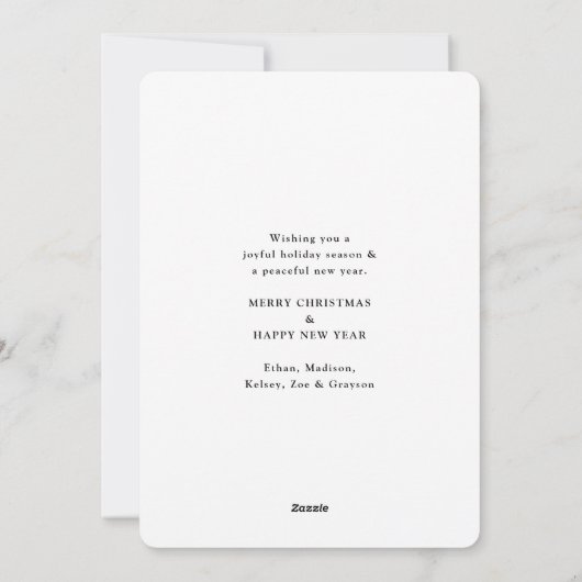 Cartes Pour Fêtes Annuelles 9 Script photo Joyeux Noël année d'examen (Dos)