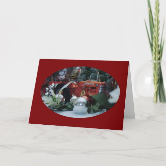 Cartes Pour Fêtes Annuelles 9 tracteurs de jouet à Noël (Devant)