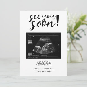 Cartes Pour Fêtes Annuelles À bientôt Papa Minimaliste Surprise Fête des Pères