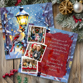 Cartes Pour Fêtes Annuelles A Cardinal Christmas 3 Photo Template Personalized