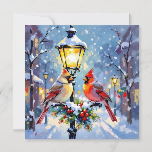 Cartes Pour Fêtes Annuelles A Cardinal Christmas 3 Photo Template Personalized (Devant)