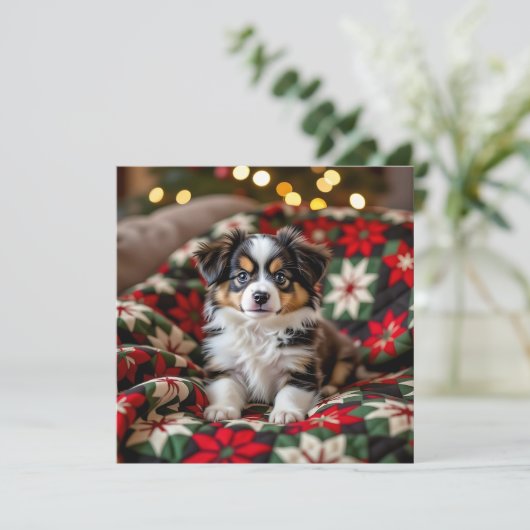 Cartes Pour Fêtes Annuelles A Cute Festive Papillon Personalized Christmas (Debout devant)