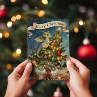 Cartes Pour Fêtes Annuelles A Dragon’s Christmas Eve