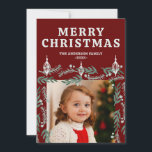 Cartes Pour Fêtes Annuelles À feuillage persistant Garland Frame Photo<br><div class="desc">Une belle peinture à feuillage persistant et ornementale illustrée à la main rend une carte photo de Noël élégante et festive à double face. Vos 2 photos peuvent être ajoutées.</div>