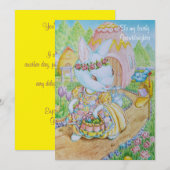 CARTES POUR FÊTES ANNUELLES A GRANDDAUGHTER'S PERSONALIZED EASTER CARD (Devant / Derrière)