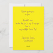 CARTES POUR FÊTES ANNUELLES A GRANDDAUGHTER'S PERSONALIZED EASTER CARD  (Dos)