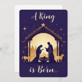 Cartes Pour Fêtes Annuelles A King is Born (Devant / Derrière)