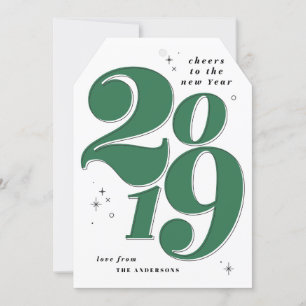 Cartes Pour Fêtes Annuelles À la nouvelle année audacieuse 2019