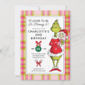 Cartes Pour Fêtes Annuelles "A Little Who Is Turning 2!" Grinch Birthday (Devant)