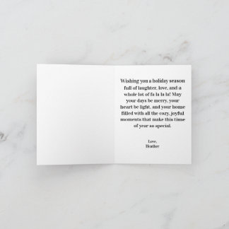 Cartes Pour Fêtes Annuelles A Lot Of Fa La La La Going On At The Moment