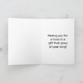 CARTES POUR FÊTES ANNUELLES À MA **BOSS** CETTE SAISON DE NOËL (Intérieur)