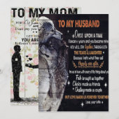 Cartes Pour Fêtes Annuelles À ma conception de mari | Citations D'Amour Au Mar (Devant / Derrière)