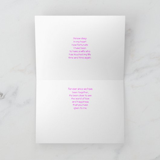 Cartes Pour Fêtes Annuelles à ma femme (Intérieur)