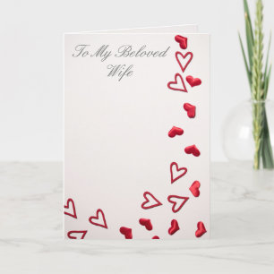Cartes Pour Fêtes Annuelles À Ma Femme Bien-Aimée Vous Aimez De Tout Mon Coeur