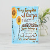 Cartes Pour Fêtes Annuelles À ma fille | Lettre spéciale à ma fille (Debout devant)