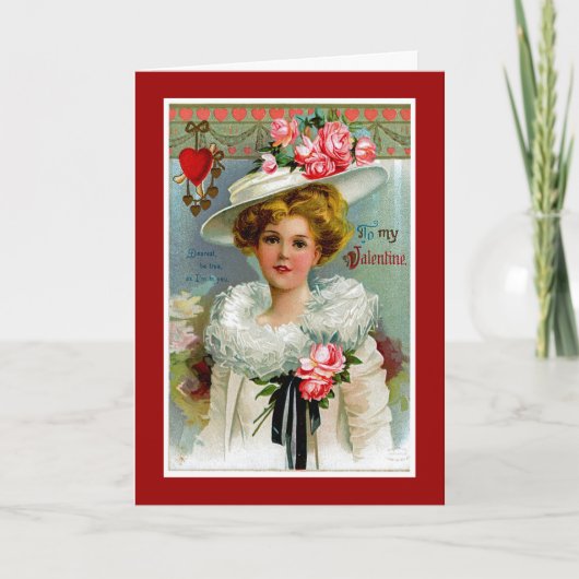 Cartes Pour Fêtes Annuelles À ma Saint-Valentin victorienne (Devant)
