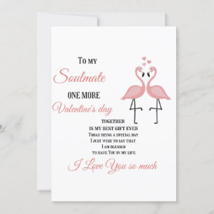 Cartes Pour Fêtes Annuelles À mon âme sœur, Un de plus de la Saint-Valentin en
