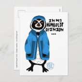 Cartes Pour Fêtes Annuelles A mon avis, Humboldt... Pingouin (Devant / Derrière)