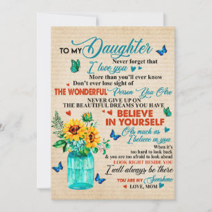 Cartes Pour Fêtes Annuelles À Mon Cadeau Fille, Amant Papillon, Cadeau Tournes