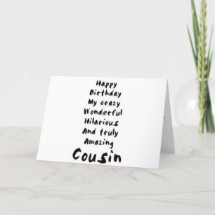 CARTES POUR FÊTES ANNUELLES À MON "COUSIN PRÉFÉRÉ" POUR VOTRE ANNIVERSAIRE