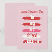 Cartes Pour Fêtes Annuelles À mon meilleur ami Valentine's (Devant / Derrière)