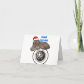 Cartes Pour Fêtes Annuelles À Noël - Poodle standard (Dos)