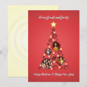 Cartes Pour Fêtes Annuelles À nos amis & famille (Devant / Derrière)